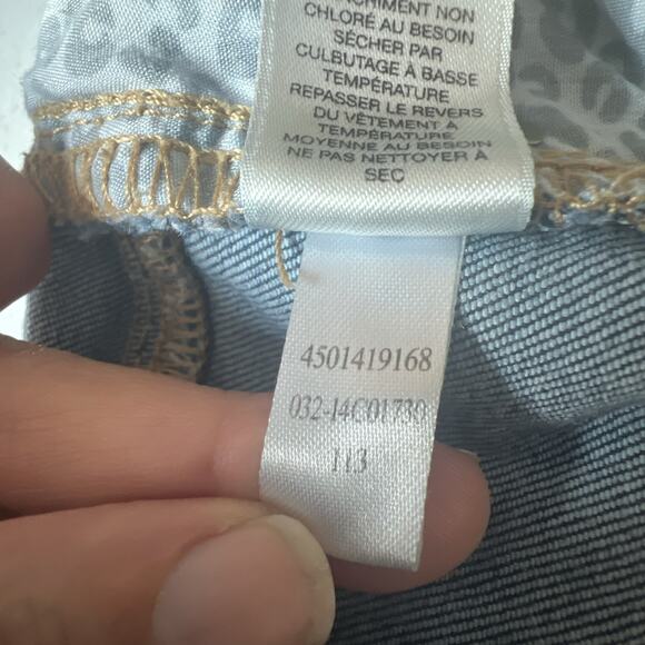 Chico's size 3 us XL chicos platinum Medium Wash Blue Denim jeans 16 straight - Picture 10 of 13